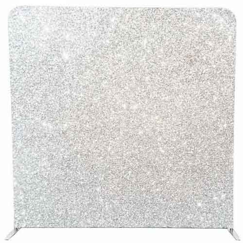 Silver Glitter Backdrop available for hire in Durban KZN