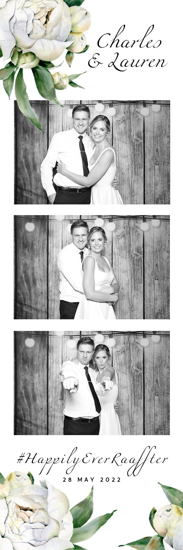 Black and White Photostrips for Photobooths - Photobooth LAB specializes in Professional Retro Styled Photobooths for Weddings and Events in KZN