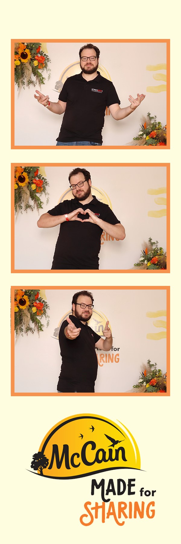 Corproate Photobooths with instant printed photostrips. Your Company logo and theme can be customed designed on your Photobooth Strip. Perfect for Events and Company Functions
