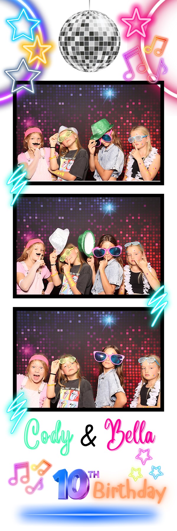 Photobooths for Kids Birthdays with instant Printed Photobooth strips or postcards. Professional Photobooths with Backdrops and Instant Photos